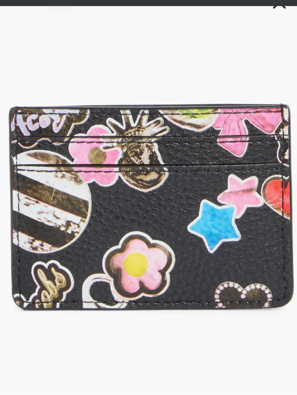 Marc Jacobs Black Multi Graphic Slim Card Case - Picture 2 of 3